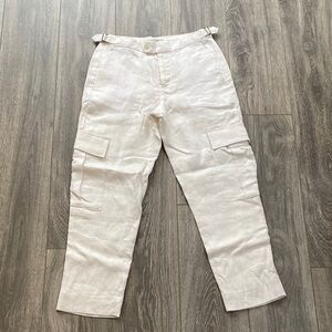 Banana Republic - NWT! Off-White 100% Cotton High Rise Cargo Pant - Size 4